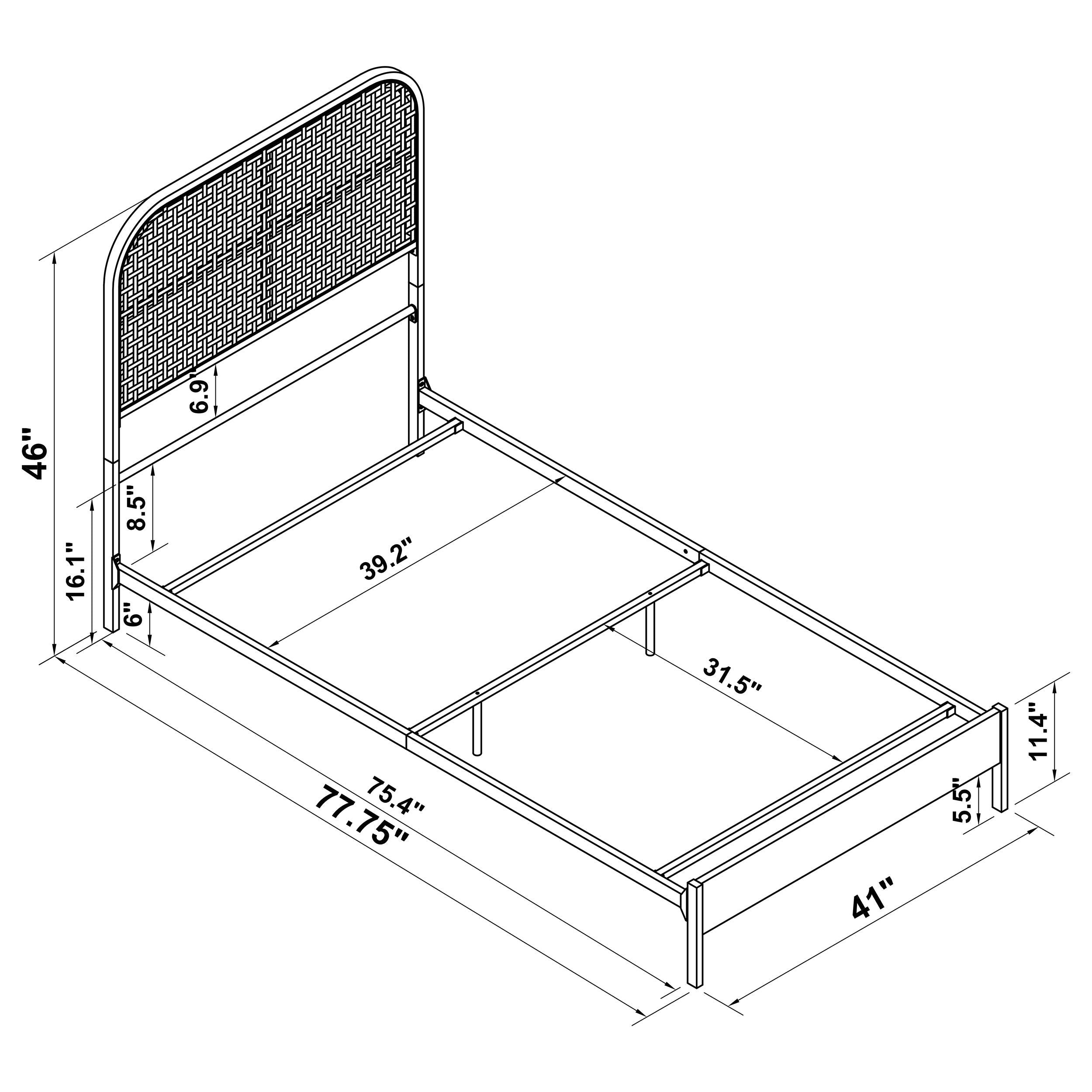 Amherst - Radio Weave Rattan Metal Bed