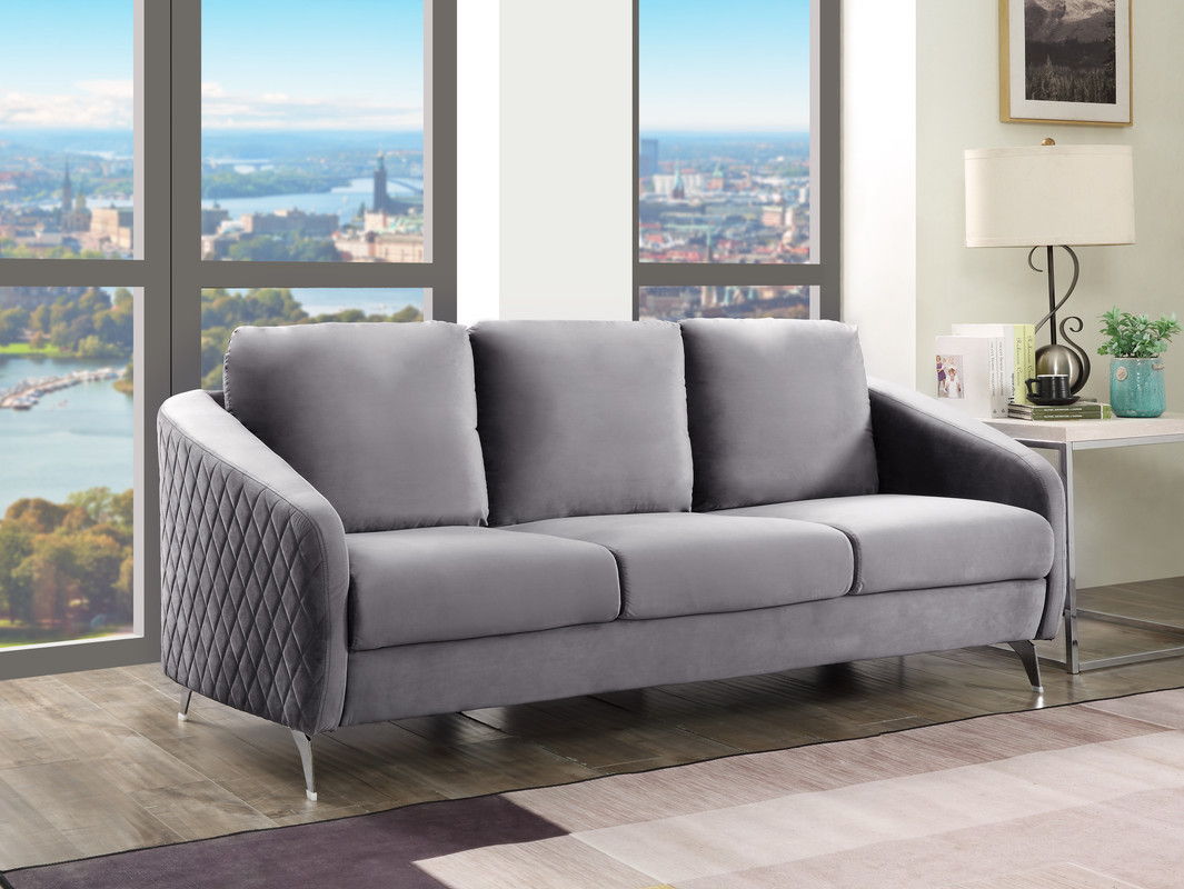 Sofia - Velvet Modern Chic Sofa Couch by Lilola Home | Bel Furniture