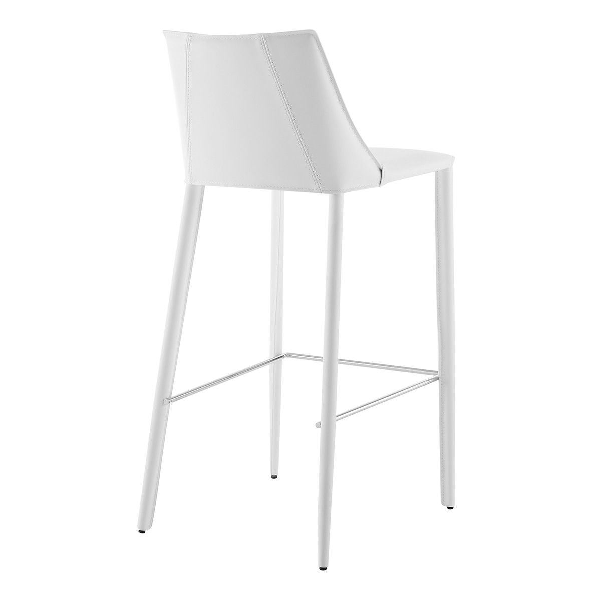 Steel Low Back Bar Height Bar Chair - White