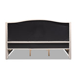 Fontana - Handcrafted Wingback Upholstered Platform Bed Frame by Jennifer Taylor Home | Bel Furniture