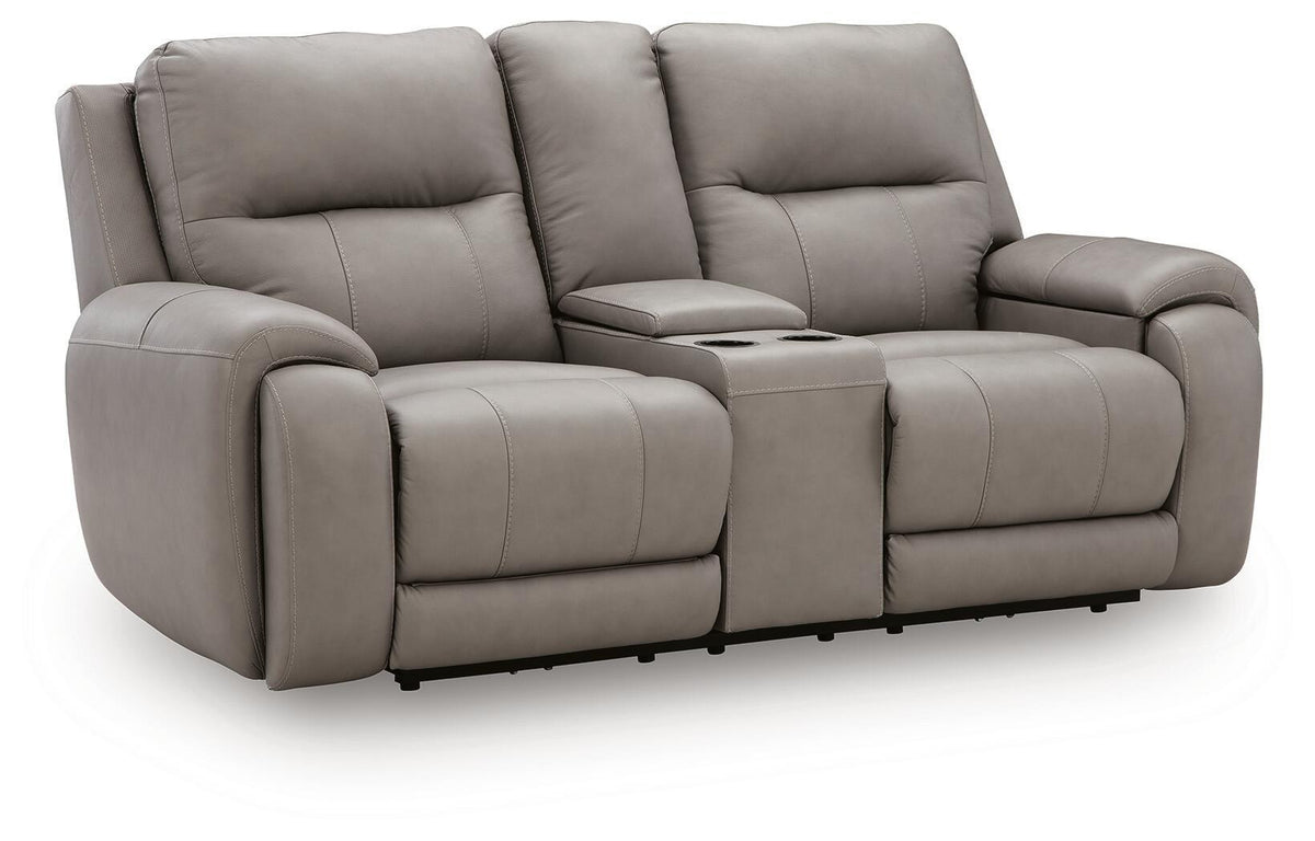 Real Moments Power Reclining Loveseat With Audio Seating Ash