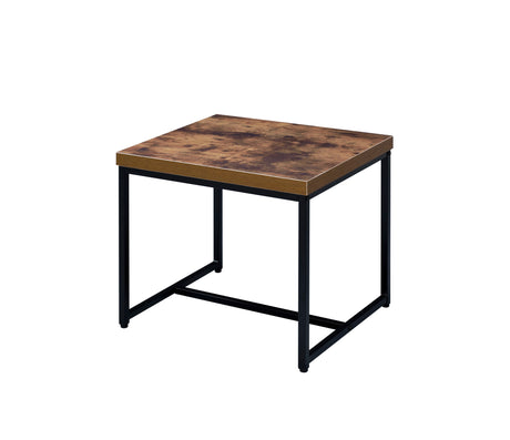 Bob - End Table - Weathered Oak / Black by Urban Nest | Bel Furniture