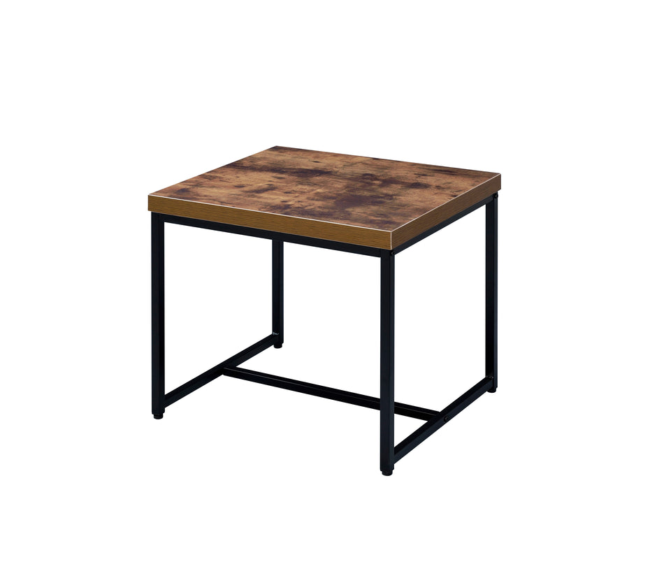 Bob - End Table - Weathered Oak / Black