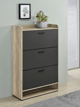 Denia - 3-Tier Engineered Wood Shoe Cabinet by CoasterEveryday | Bel Furniture