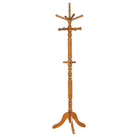 Achelle - 11 Hook Freestanding Coat Rack Hanger Light Brown by CoasterEveryday | Bel Furniture