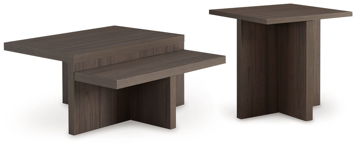 Zendex - Brown - Occasional Table Set (Set of 2) by Signature Design by Ashley® | Bel Furniture