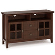 Artisan - TV Media Stand, Handcrafted - Russet Brown by Simpli-Home | Bel Furniture