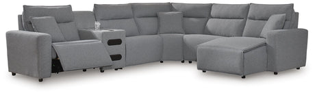 Modmax II - Reclining Sectional - Salt And Pepper - view 10