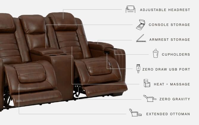 Backtrack - Chocolate - 2 Pc. - Power Reclining Sofa, Loveseat