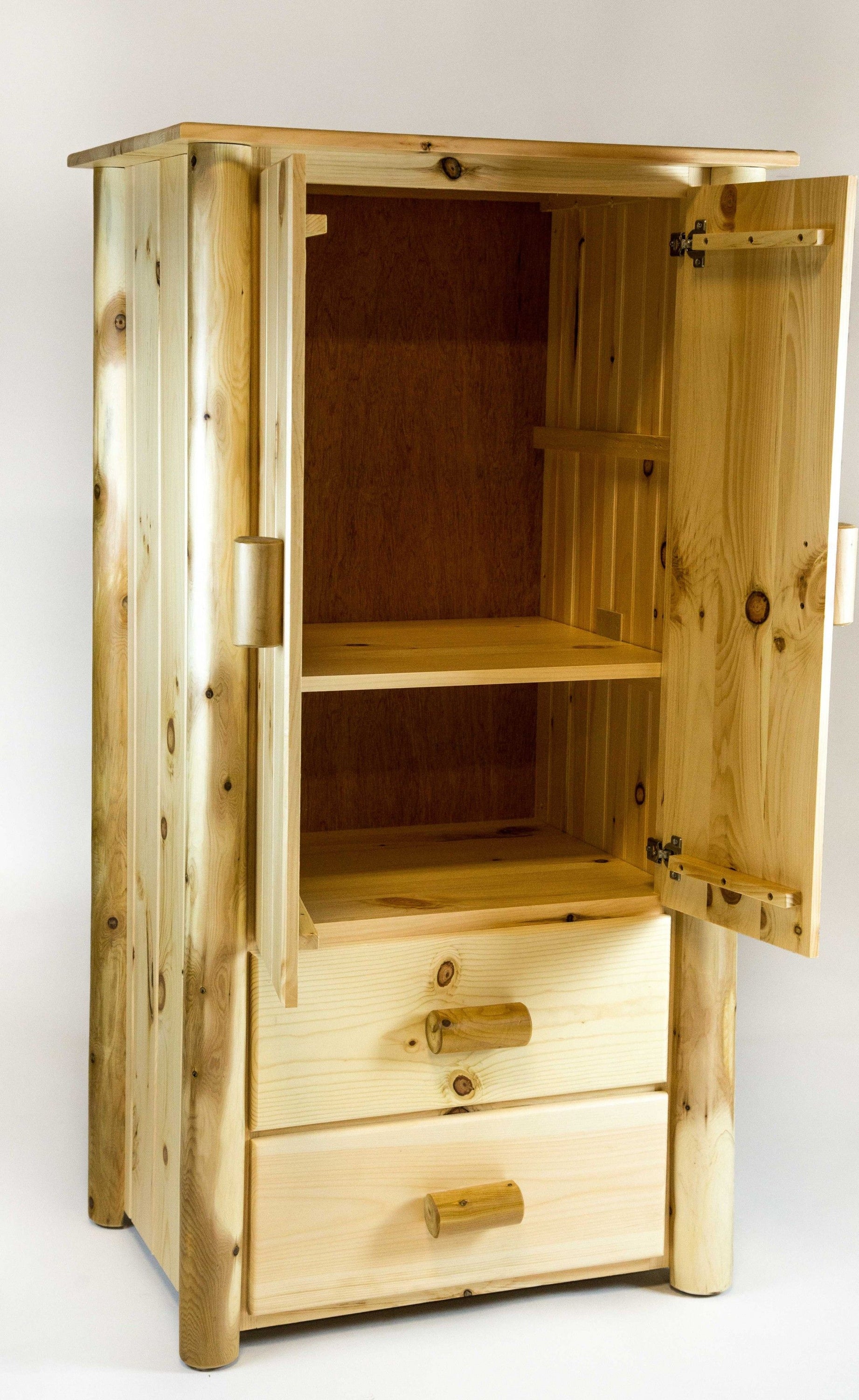 Unfinished All Wood Armoire - Natural