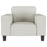 Deerhurst - Upholstered Track Arm Tufted Accent Chair - Greige by Coaster Fine Furniture | Bel Furniture