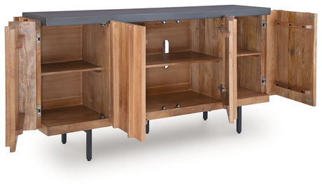 Quintavious - Accent Cabinet - Brown / Charcoal - view 6