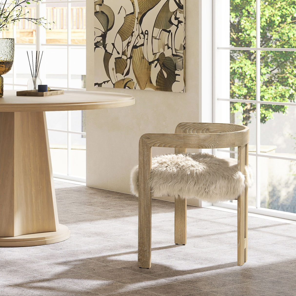 Millwick - Low Back Dining Chair - Natural Blonde by Jennifer Taylor Home | Bel Furniture