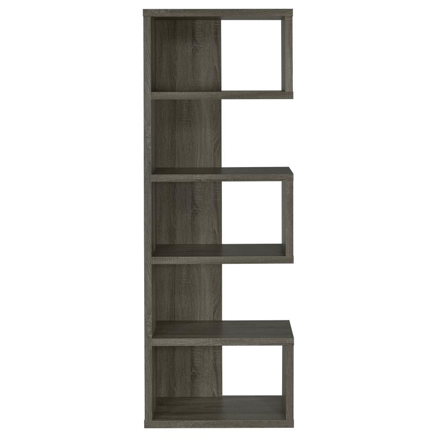 Joey - 5-tier Alternating Boxes Design Bookcase by CoasterEveryday | Bel Furniture