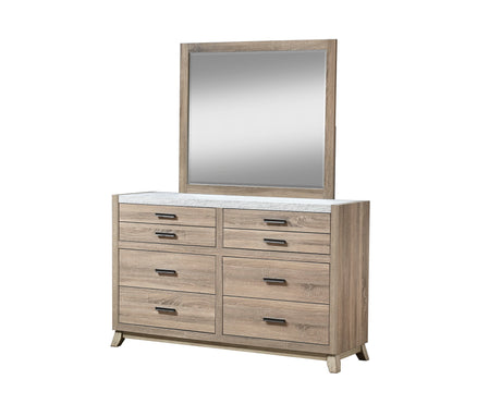 Tilston - Dresser Light Brown Dresser & Mirror by Crown Mark | Bel Furniture