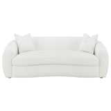 Isabella - Faux Sheepskin Upholstered Sofa Natural - Ivory by CoasterElevations | Bel Furniture