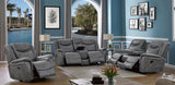Conrad - Upholstered Padded Arm Glider Loveseat - Gray