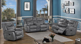 Conrad - Upholstered Padded Arm Glider Recliner - Gray