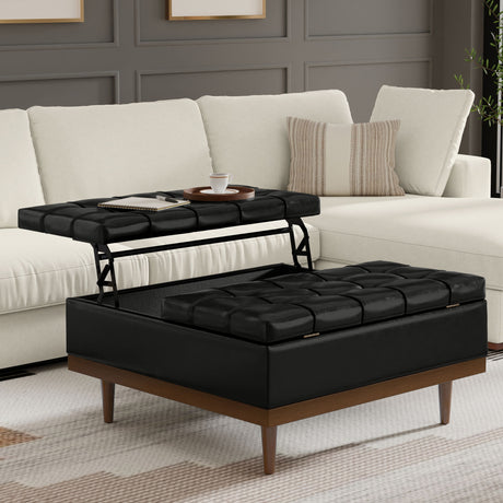 Mariah - Upholstered Lift Top Table Storage Ottoman - view 14