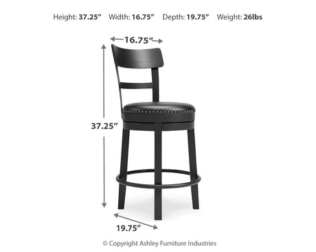 Valebeck - Full Back Swivel Stool - view 11