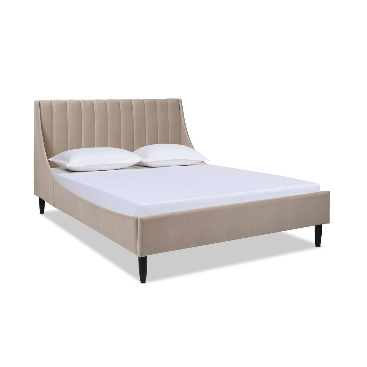 Aspen - Vertical Tufted Modern Headboard Platform Bed Set by Jennifer Taylor Home | Bel Furniture