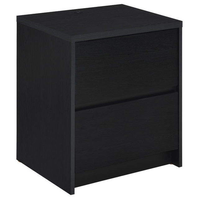 Westpark - 2-Drawer Nightstand LED Lights And USB Black by Coaster Fine Furniture | Bel Furniture