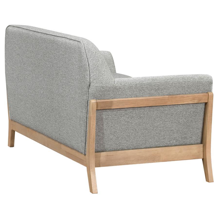 Vaughn - Fabric Upholstered Flared Arm Loveseat - Gray