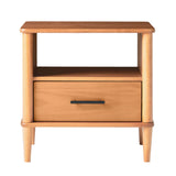 Transitional Solid Wood Spindle Nightstand by Walker Edison | Bel Furniture