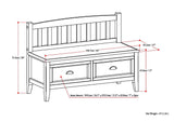 Burlington - Entryway Storage Bench With Drawers by Simpli-Home | Bel Furniture