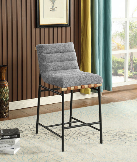 Lahni - 17" Boucle Fabric Counter Height Chair by Lilola Home | Bel Furniture