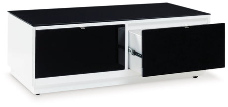 Gardoni - White / Black - Rectangular Cocktail Table by Signature Design by Ashley® | Bel Furniture