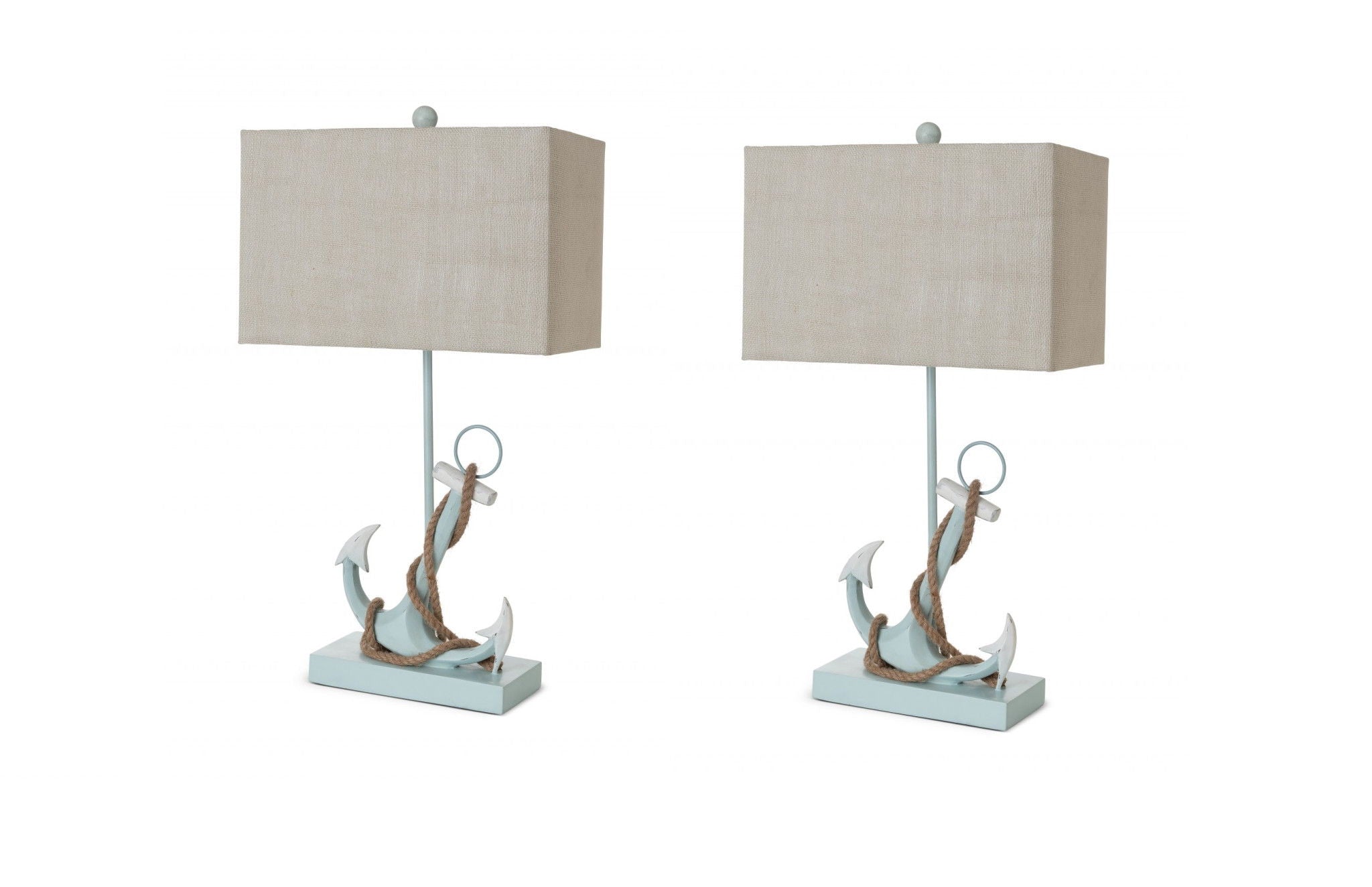 Anchor Table Lamps (Set of 2) - Blue / White