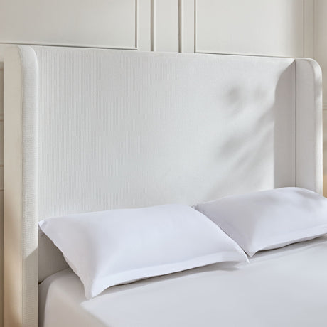 Harper - Tall Headboard Upholstered Bed / High Headboard / Elegant Simplicity / No Box Spring Needed - view 13