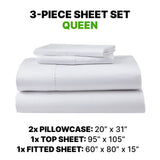 Sheet Set Luxurious Supima Cotton, Wrinkle Resistant, Breathable, With 2 Ghostgrip Band