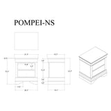 Shaker - Crocodile Metallic Nightstand