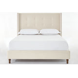 Peyton - Upholstered Bed With 54" High Headboard, Traditional Hand Buttoned Tufting