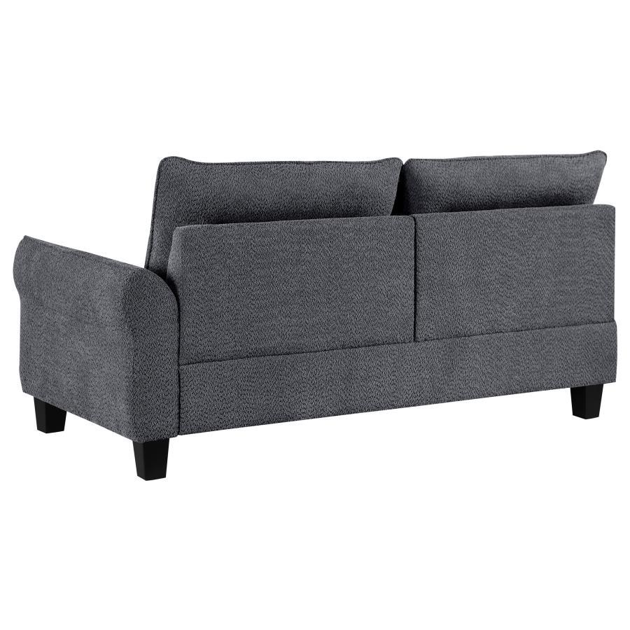 Caspian - Upholstered Curved Arm Chaise Sectional Sofa