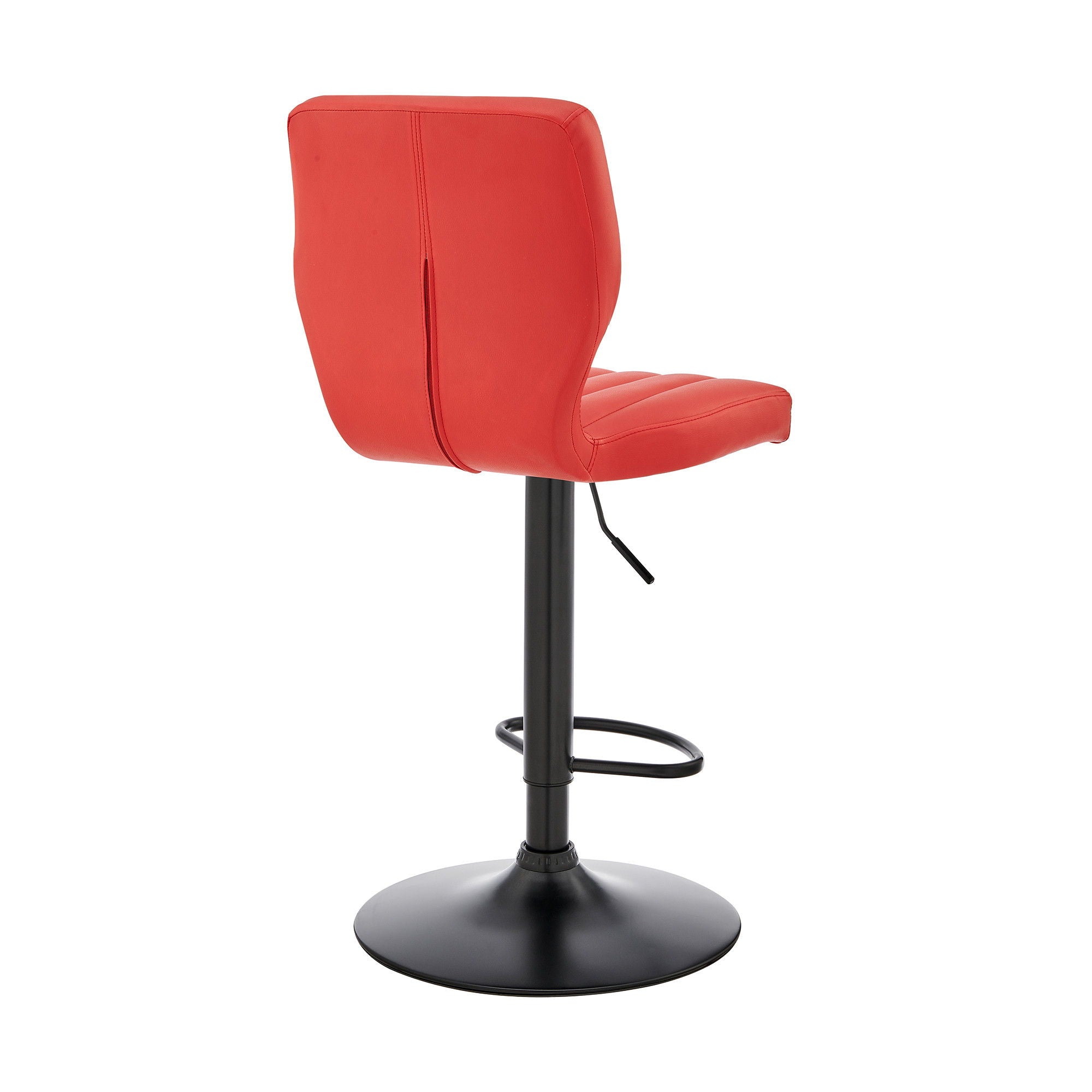 Swivel Adjustable Height Bar Chair - Red / Black