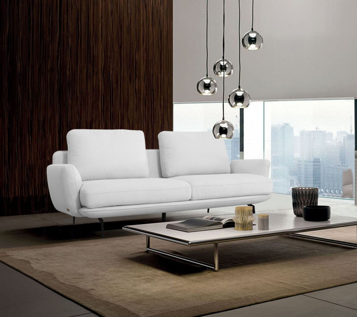 Sofa With Black Legs - Off White