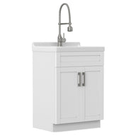 Hennessy - Deluxe Laundry Utility Sink And Cabinet