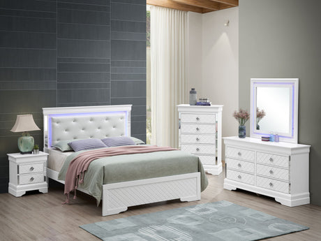 Bed With LED Light Accents Headboard - view 19