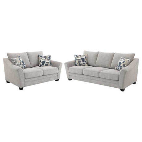 Tomkins - Boucle Upholstered Sofa Set Gray 2 Pc. Sofa, Loveseat by Coaster Fine Furniture | Bel Furniture
