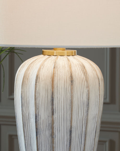 Lanwell - Antique Gray - Poly Table Lamp by Signature Design by Ashley® | Bel Furniture