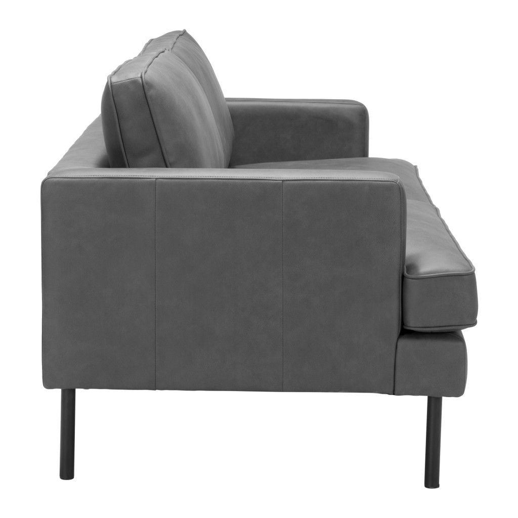 Sofa Polyester With Black Legs - Gray