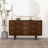 Logan - Mid-Century Modern Dresser With 6 Drawers - Brown by Ashcroft Furniture | Bel Furniture