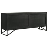 Riddell - 4 Door Wood Reeding Accent Cabinet - Matte Black by Coaster Fine Furniture | Bel Furniture