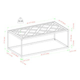 Contemporary Decorative Parquet Top Rectangle Coffee Table - Parquet Veneer by Walker Edison | Bel Furniture