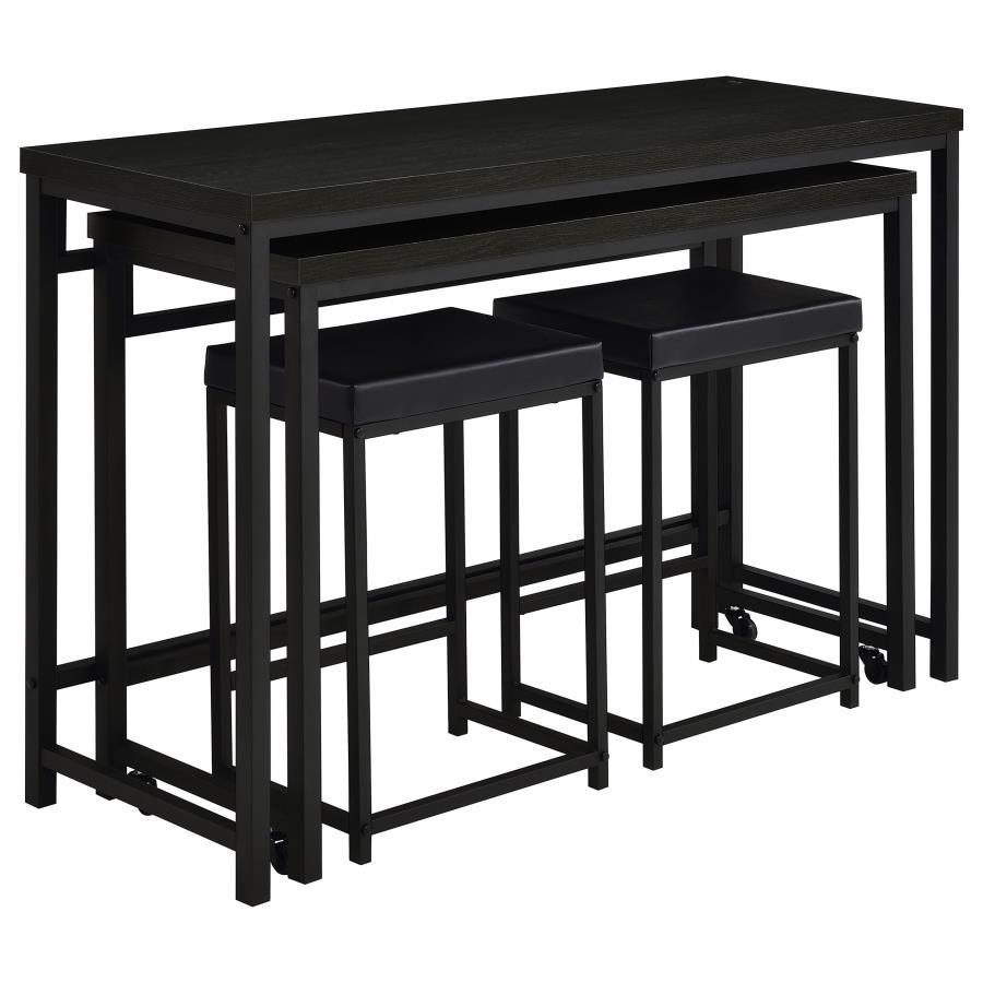 Hawes - 4 Piece Multipurpose Counter Height Table Set - Black