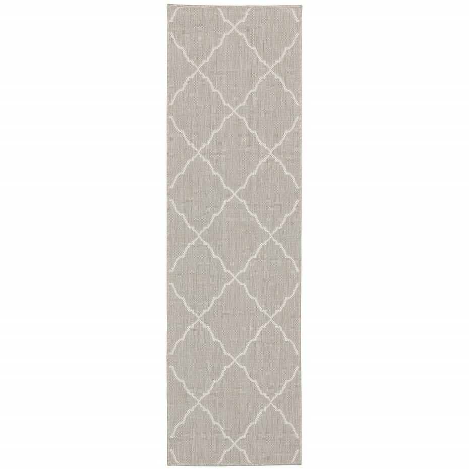 Indoor & Outdoor Area Rug - Gray / Ivory