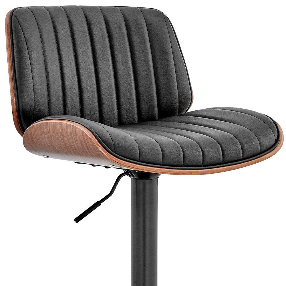 43" Swivel Adjustable Height Bar Chair - Black